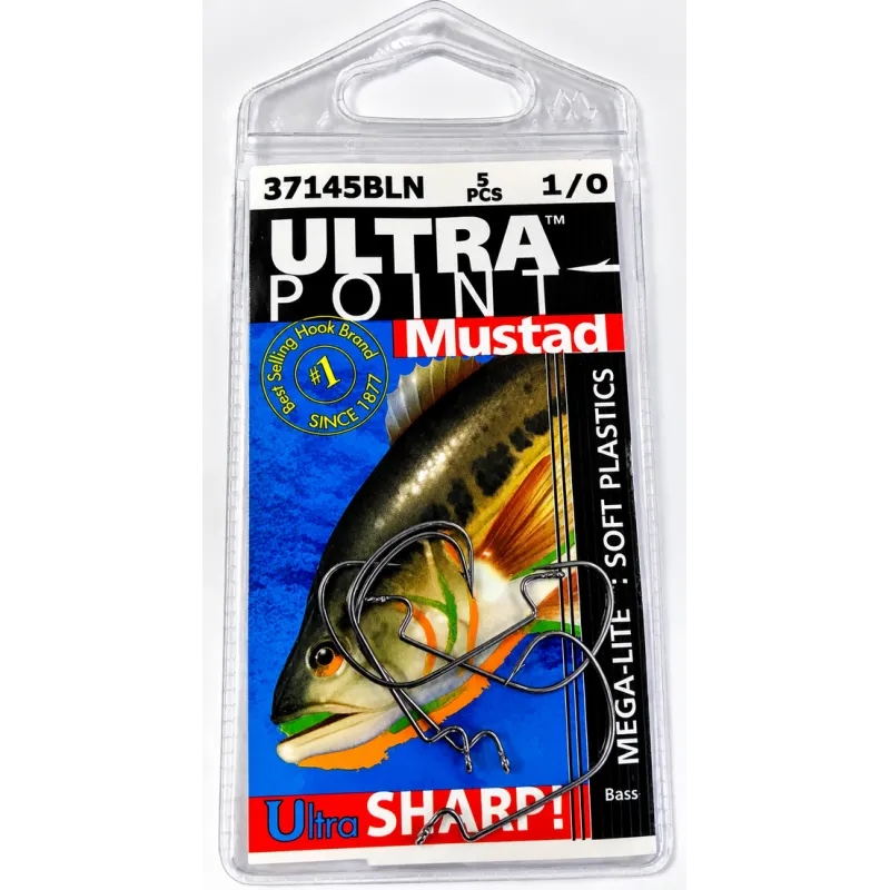 Hameçon Texan Mustad UltraPoint 37145BLN – Wide Gap pour leurres souples