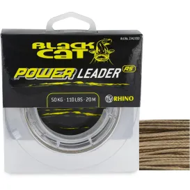 Black Cat Power Leader – Tresse Bas de Ligne Silure 20 m – 80 à 150 kg