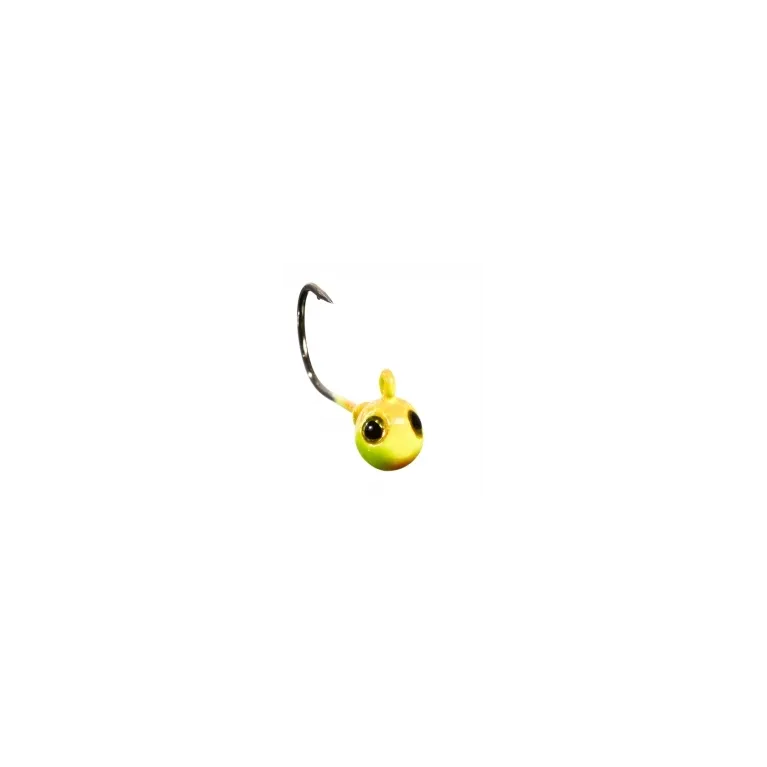 Gunki G'Round Orange Fluo Yellow – Tête Plombée Ronde – Sachet de 3