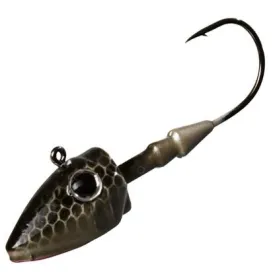 Gunki G'Slide Natural Black Silver – Tête Plombée Profilée – Sachet de 3