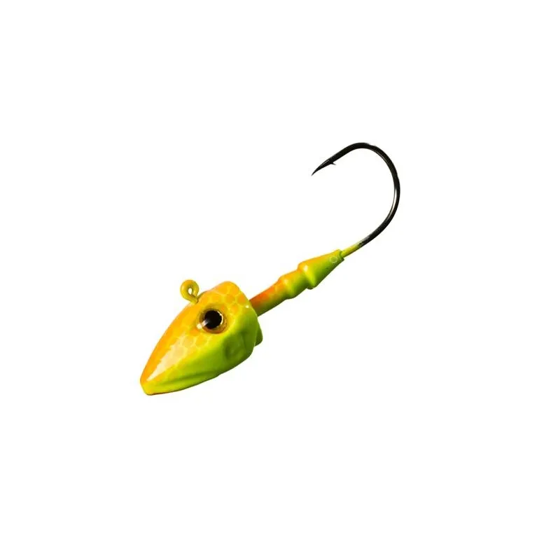 Gunki G'Slide Orange Fluo Yellow – Tête Plombée Profilée – Sachet de 3