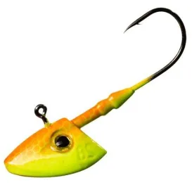 Gunki G'Verti Orange Fluo Yellow – Tête Plombée Verticale – Blister de 3
