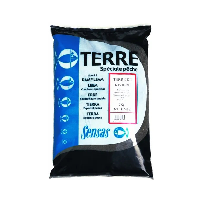 Sensas Terre de Rivière 3 kg – Terre Collante pour Amorce