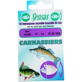 Sensas Hameçon Monté Carnassier – Bas de ligne 60 cm