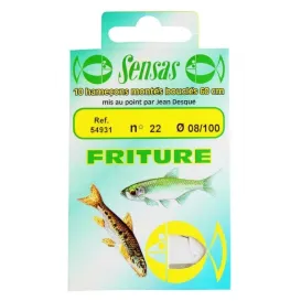 Sensas Hameçon Monté Friture – Bas de ligne 25 cm