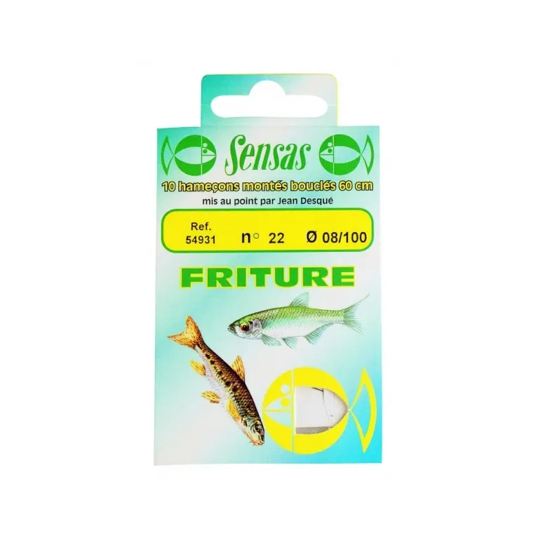 Sensas Hameçon Monté Friture – Bas de ligne 25 cm