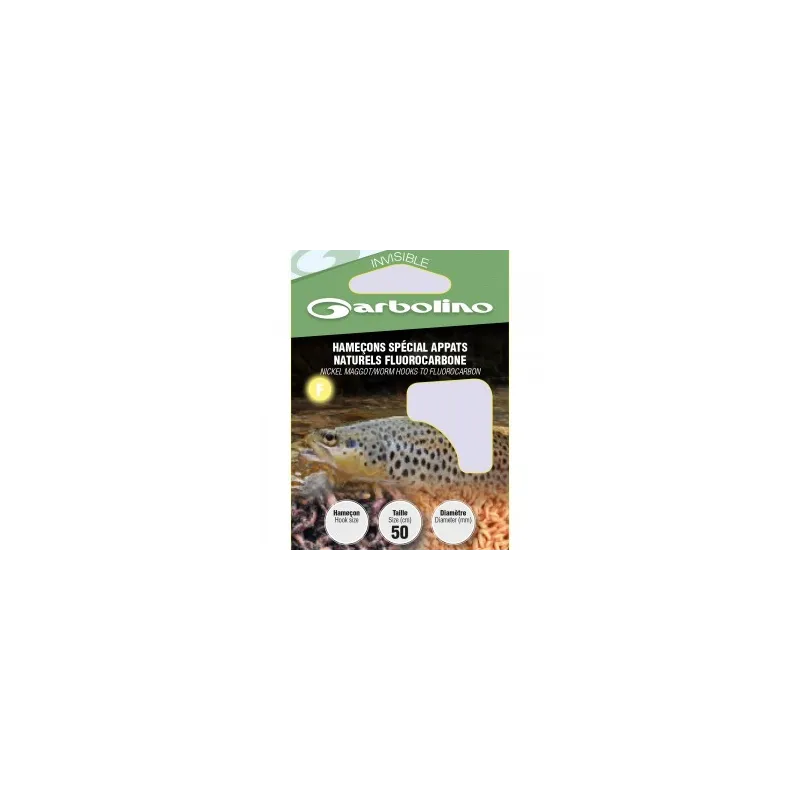Hameçons Montés Spécial Appâts Naturels – Fluorocarbone 50 cm