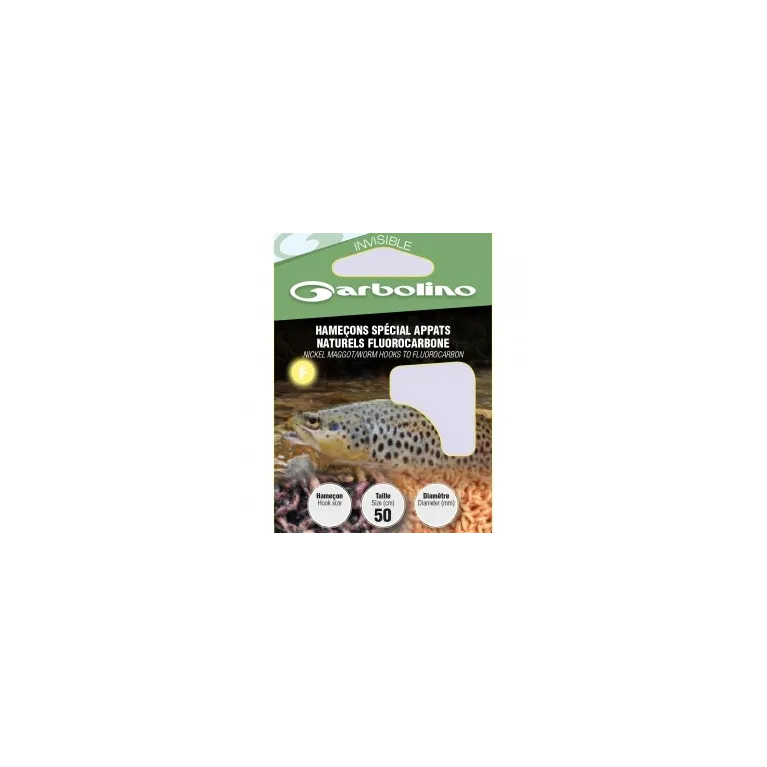 Hameçons Montés Spécial Appâts Naturels – Fluorocarbone 50 cm