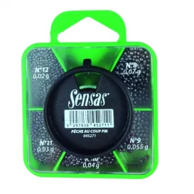 PLOMB SENSAS BOITE DISTRIBUTRICE PECHE AU COUP PETITE TAILLE 12 A 8