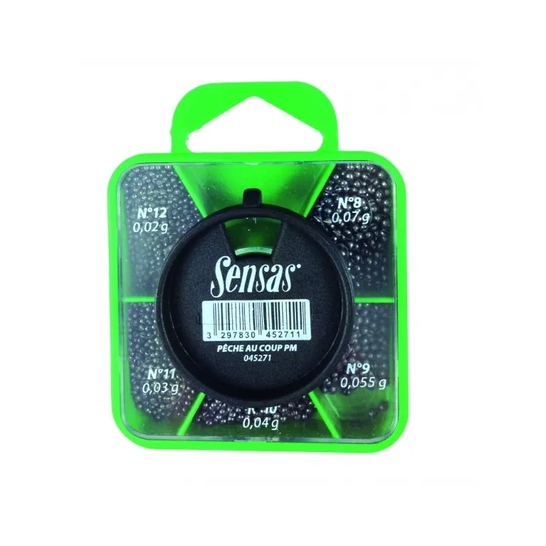 PLOMB SENSAS BOITE DISTRIBUTRICE PECHE AU COUP PETITE TAILLE 12 A 8
