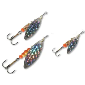 Mepps Aglia Long Rainbow Argent – Cuiller Tournante – N°1, 2 et 3 – Par 2