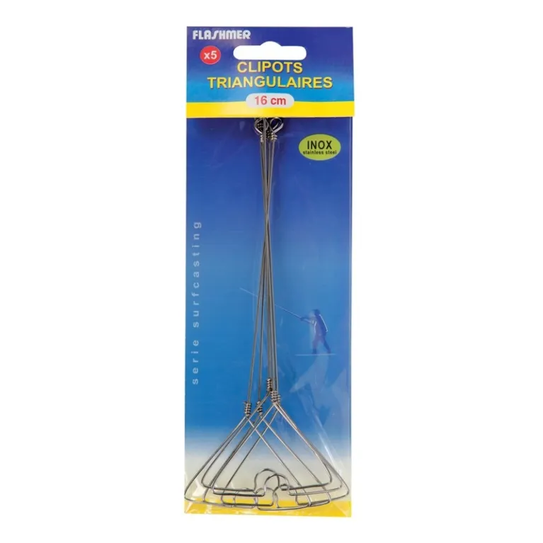 Flashmer Clipots Triangulaires 16 cm – Inox par 5