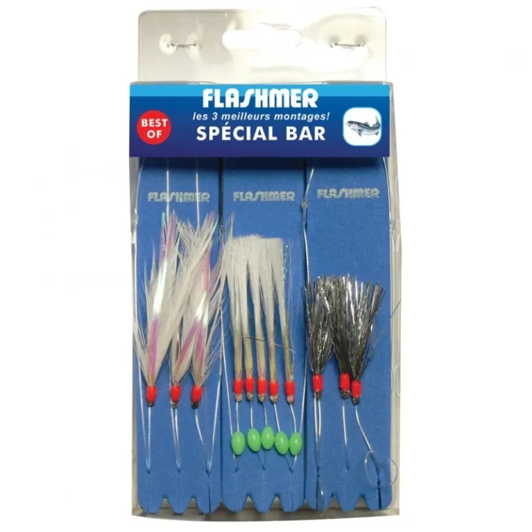 Flashmer Best Of Spécial Bar – 3 bas de ligne prêts à pêcher