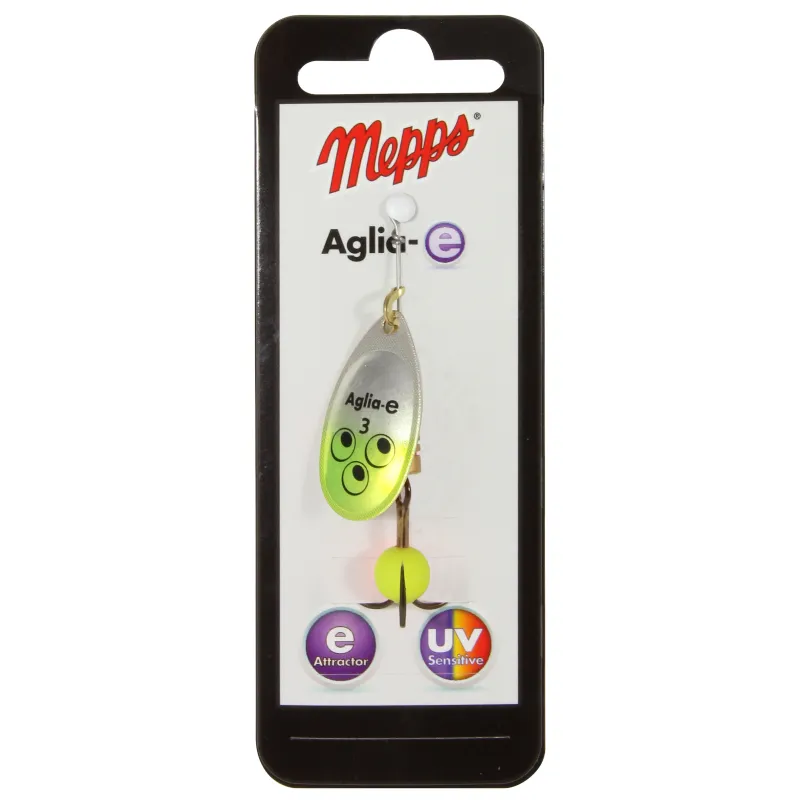 Mepps Aglia-E Chartreuse N°4 – Cuiller tournante 9 g