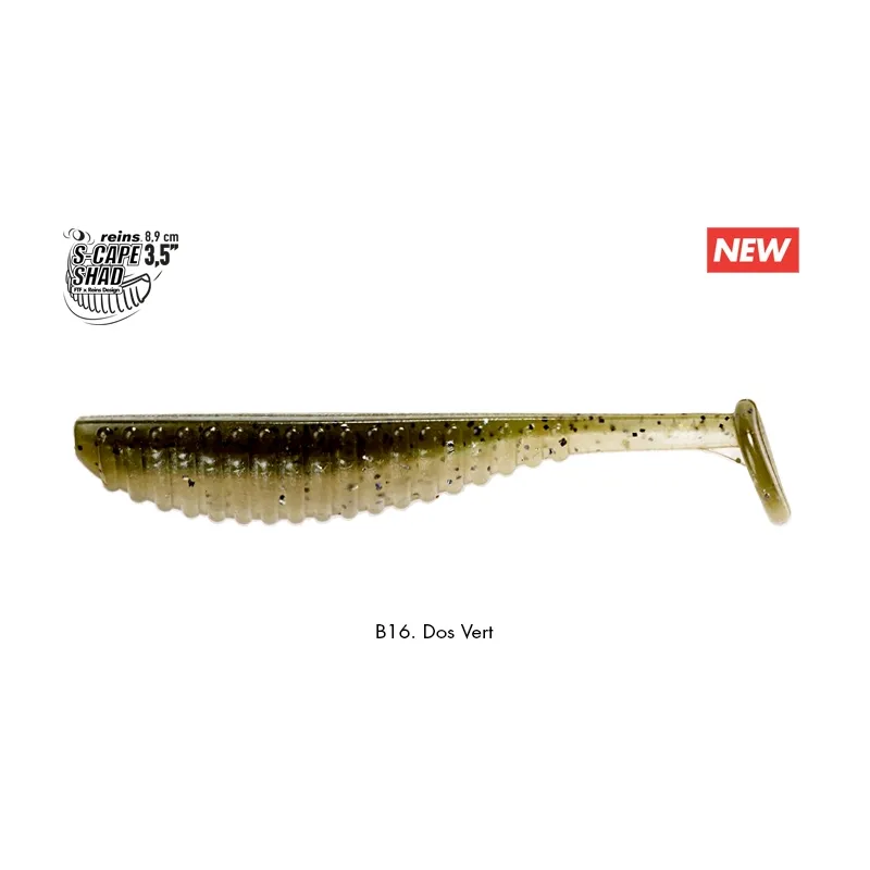 Reins S-Cape Shad 3.5" – Leurre souple 89 mm