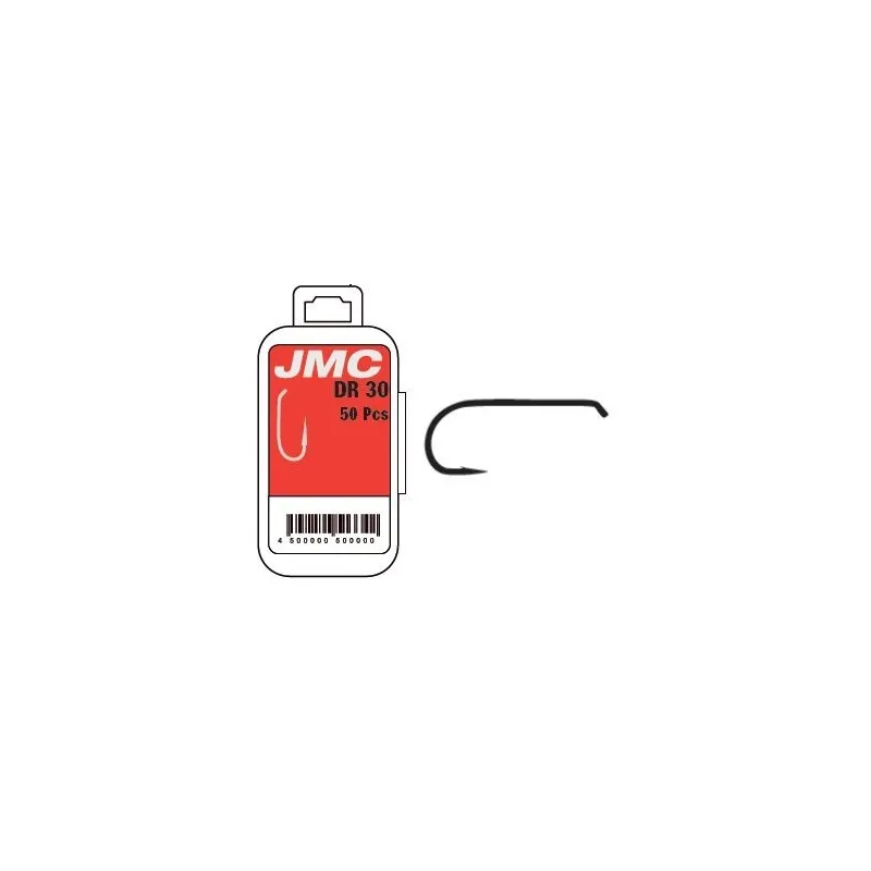 JMC DR30 – Hameçons Mouche Droits Fins de Fer par 50