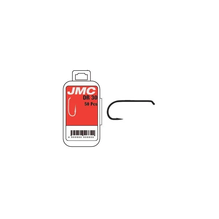 JMC DR30 – Hameçons Mouche Droits Fins de Fer par 50