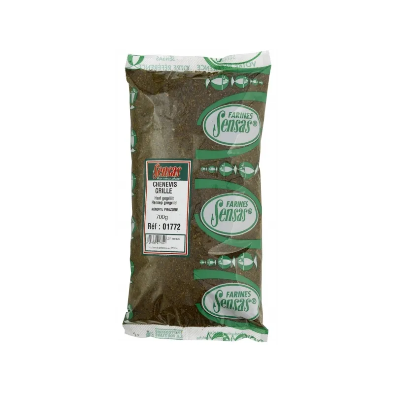 Sensas Chènevis Moulu et Grillé 700 g – Additif pour amorce gardon