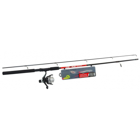 SRT Fish 'N Play Spincast 2102 + 201FD + Box – Ensemble pêche