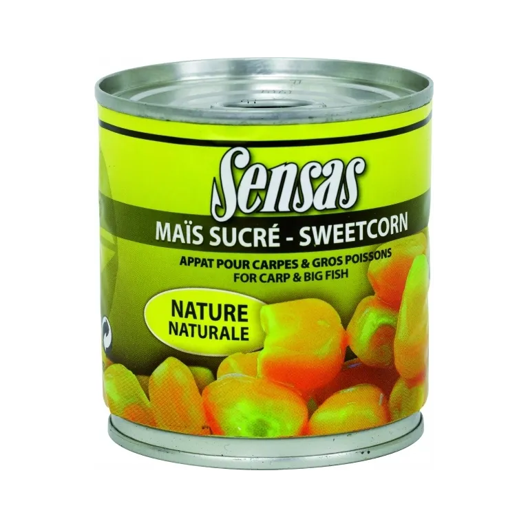 Sensas Maïs Boîte Sucré Nature – Maïs doux pour la pêche