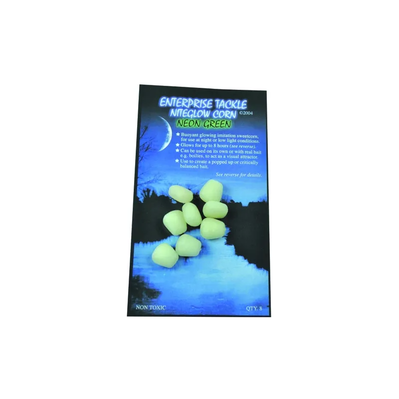 Enterprise Tackle Maïs Phospho Vert – Mini maïs flottant phosphorescent x12