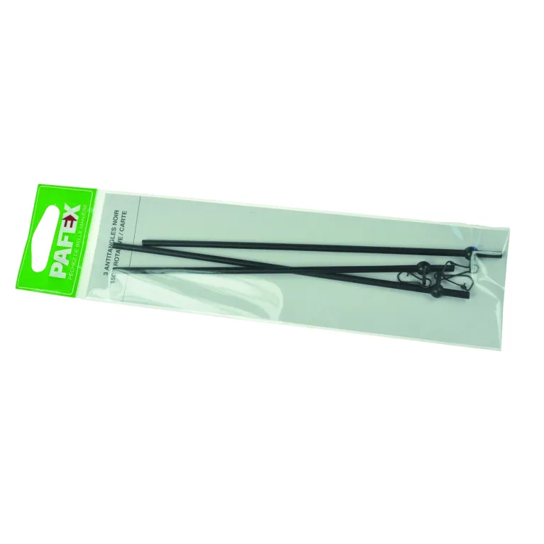 Anti-Emmêleur Droit Pafex Noir avec Perle Rotative – 5 à 40 cm