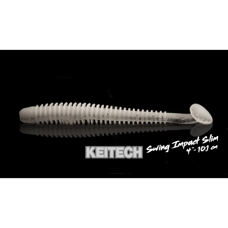 Keitech Swing Impact Slim 4" – Leurre Souple Shad Finesse 10,1 cm – Par 8