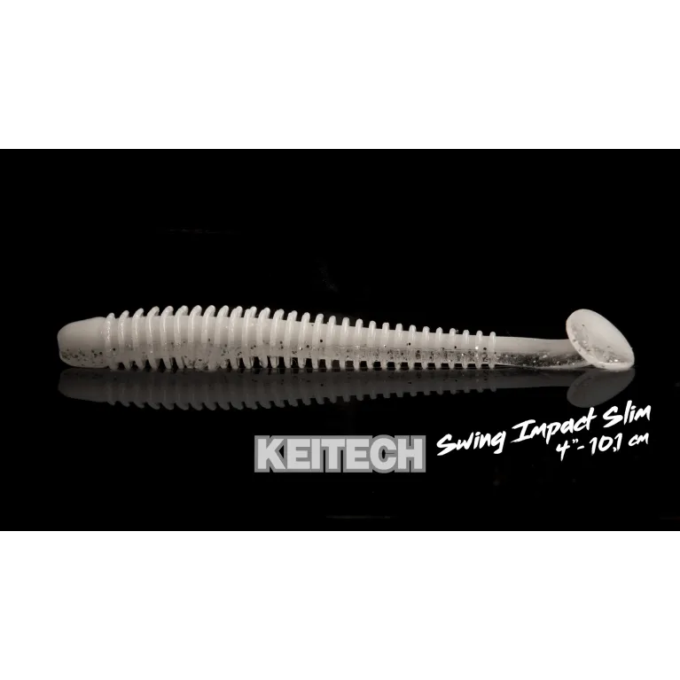 Keitech Swing Impact Slim 4" – Leurre Souple Shad Finesse 10,1 cm – Par 8