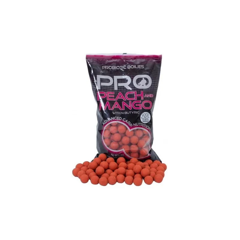 Starbaits Bouillette Probiotic Peach Mango 20 mm – 800 g