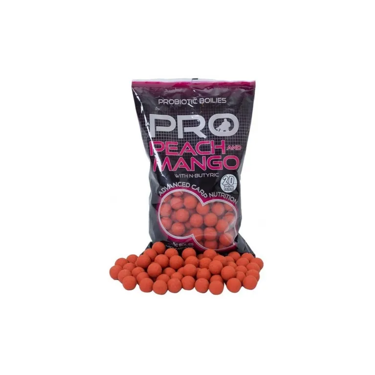 BOUILLETTE STARBAITS PROBIOTIC PEACH MANGO 20 MM 800 GR BOUILLETTE STARBAITS PROBIOTIC PEACH MANGO 20 MM 800 GR