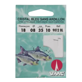 VMC Hameçon Monté Cristal Sans Ardillon – Bas de ligne 35 cm