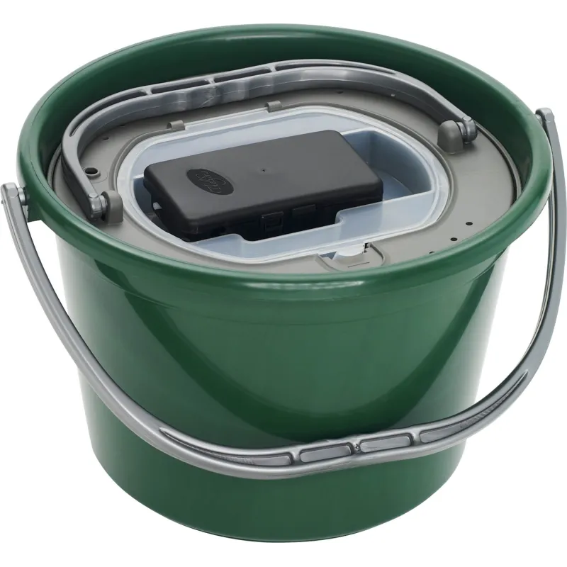 Plastilys Seau Vivier Green 13 L – Vivier avec aérateur à piles