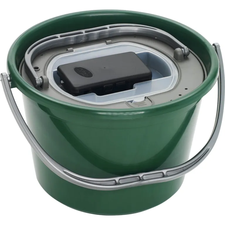 Plastilys Seau Vivier Green 13 L – Vivier avec aérateur à piles