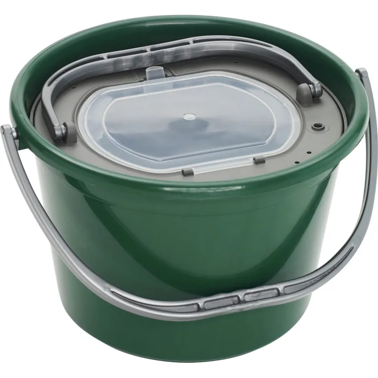 Plastilys Seau Vivier Green 13 L – Seau rond avec vivier intégré
