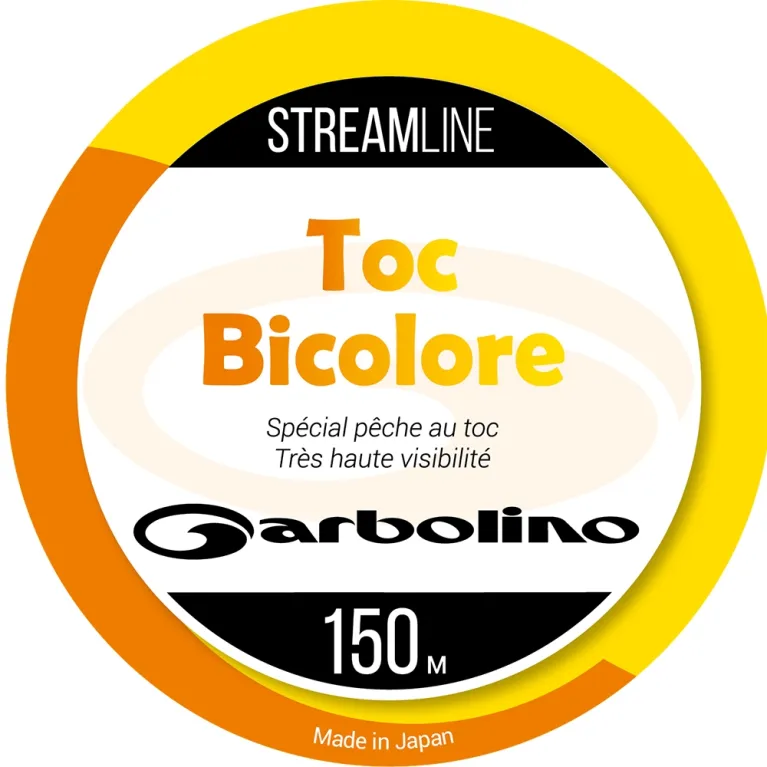Garbolino Nylon Streamline Bicolore – Nylon jaune et orange 150 m