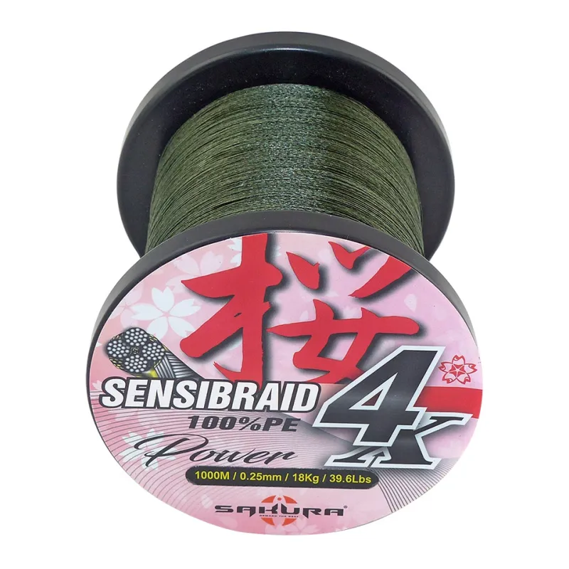 Sakura Sensibraid 4X 1000 m – Tresse 4 brins 50/100