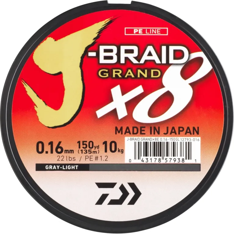 Daiwa J-Braid Grand X8 Multicolor – Tresse 8 brins