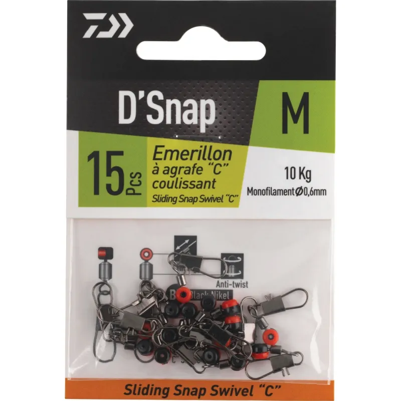 Daiwa Prorex Agrafe Coulissante – Sliding Snap Swivel C