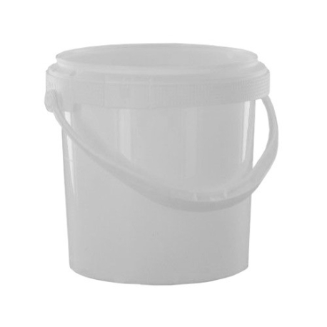 SEAU BLANC AVEC COUVERCLE TYPE AGROALIMENTAIRE PLASTILYS 3 L