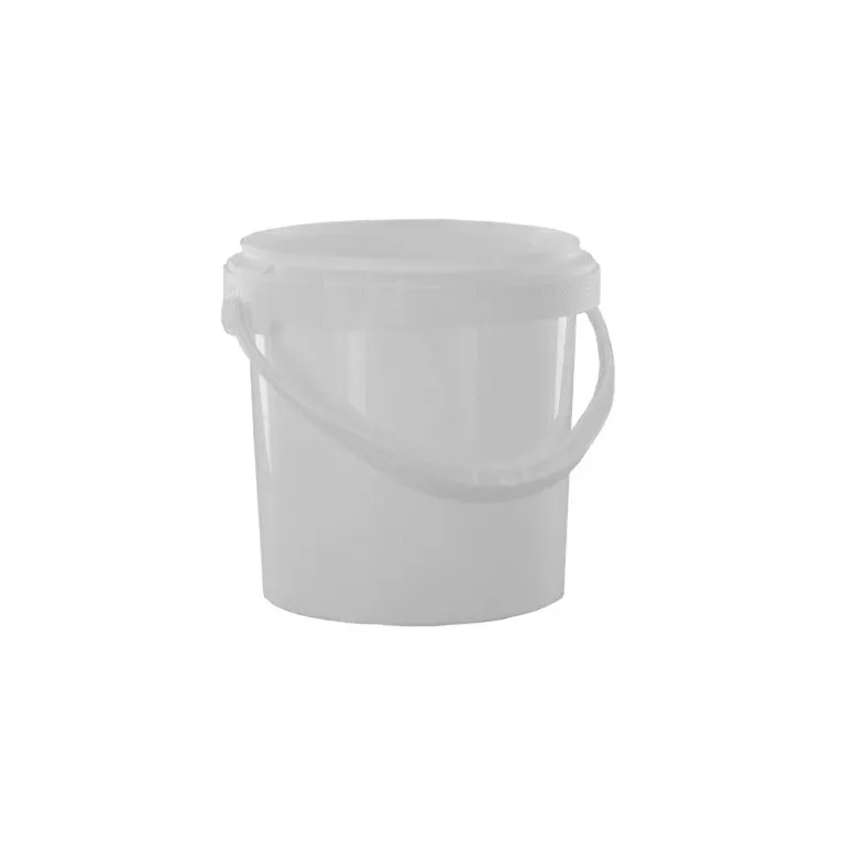 SEAU BLANC AVEC COUVERCLE TYPE AGROALIMENTAIRE PLASTILYS 3 L