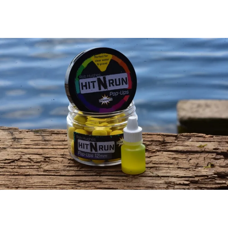 Dynamite Baits Hit N Run Pop-Up 15 mm Jaune – Bouillettes flottantes