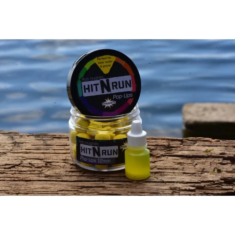 Dynamite Baits Hit N Run Pop-Up 15 mm Jaune – Bouillettes flottantes