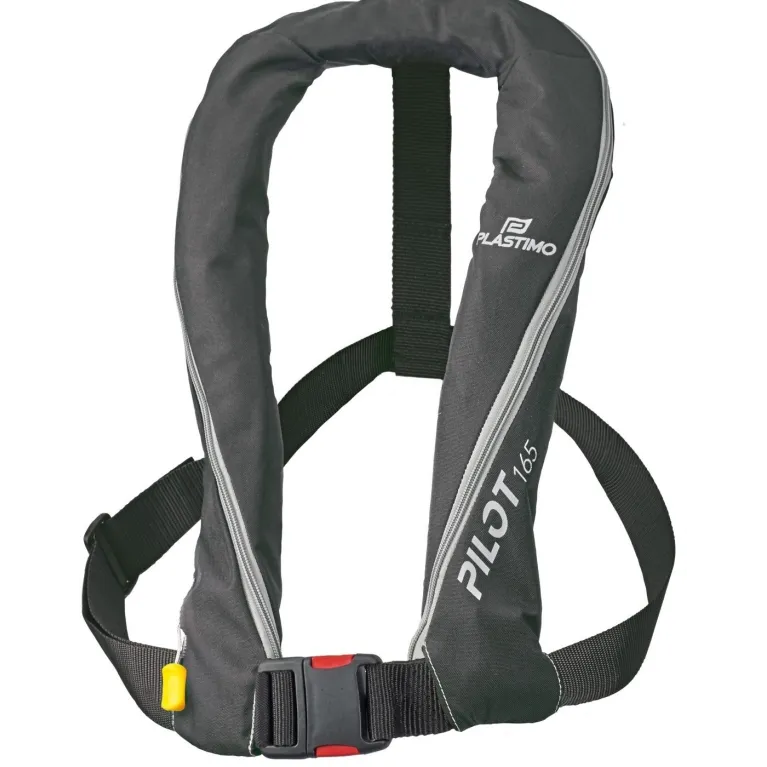 GILET SAUVETAGE PILOT PLASTIMO 165N ZIP AUTO NOIR GILET SAUVETAGE PILOT PLASTIMO 165N ZIP AUTO NOIR