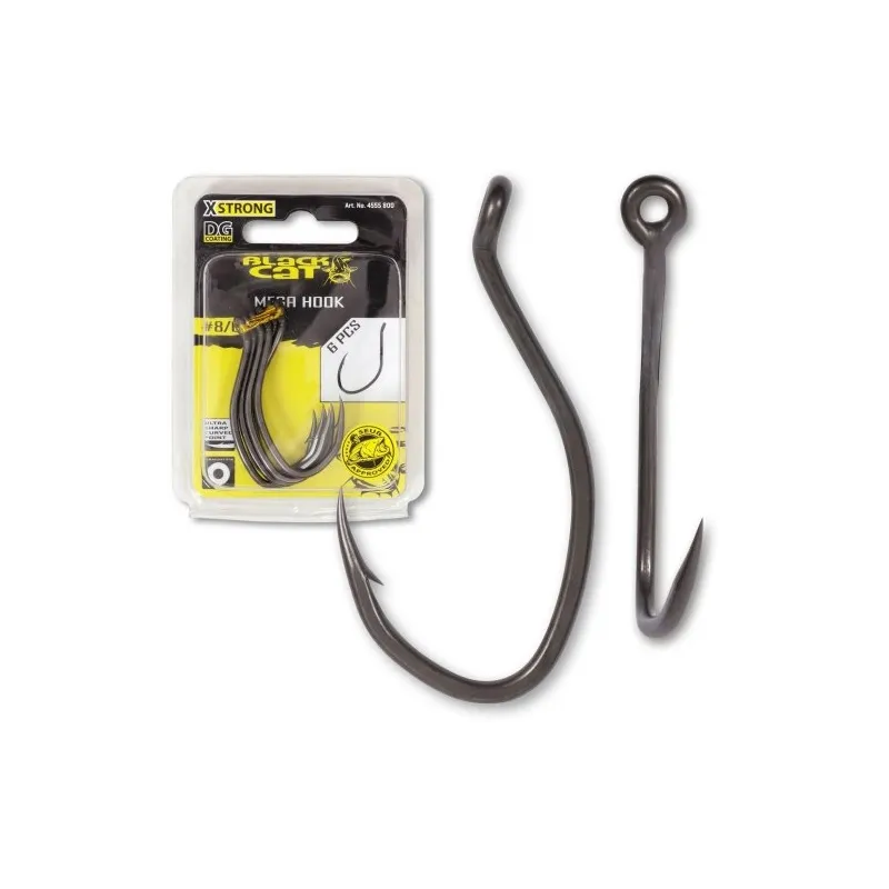Black Cat Hameçon Mega DG Coating – Hameçon simple silure