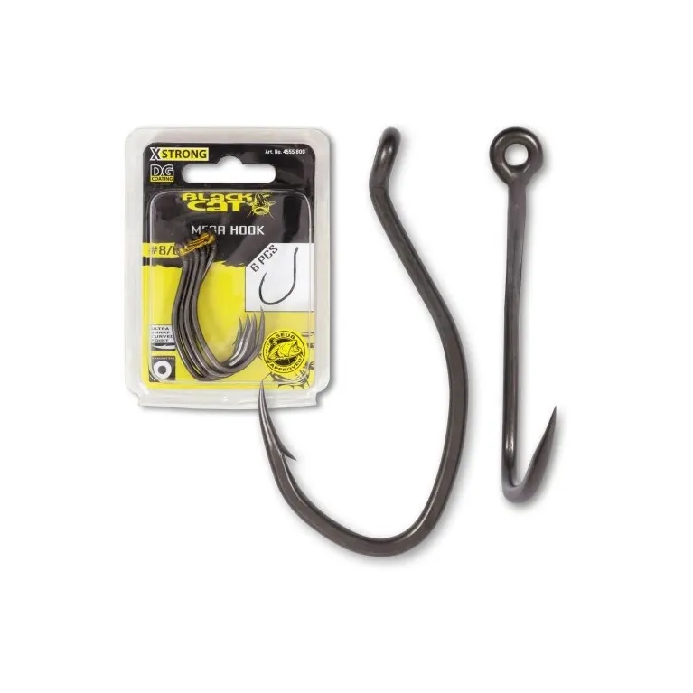 Black Cat Hameçon Mega DG Coating – Hameçon simple silure